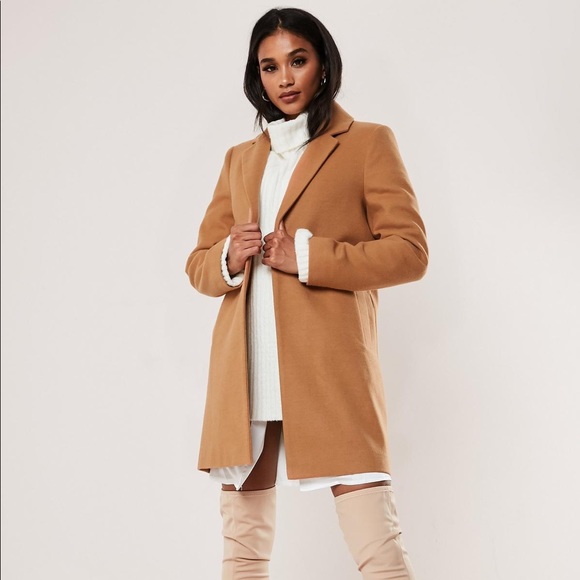 missguided beige coat